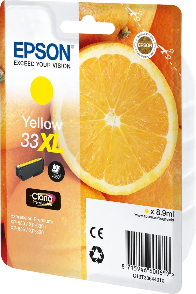 Epson Claria Premium Geel C13T33644010 - 650 pagina's