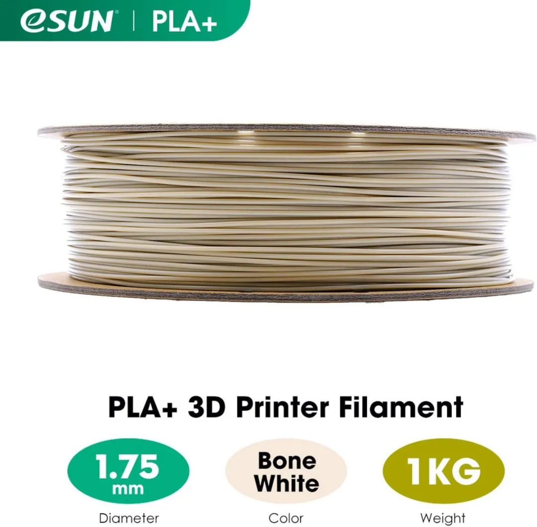 ESUN PLA+ Filament 1.75mm Bone White 1kg