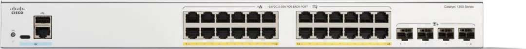 Cisco Catalyst C1300-24FP-4G Netwerkswitch - 24 PoE-poorten - 128 Gbps