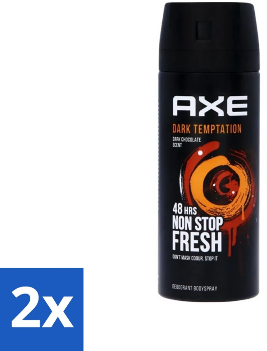 Axe Dark Temptation Deo Spray 300ml - 2 Stuks