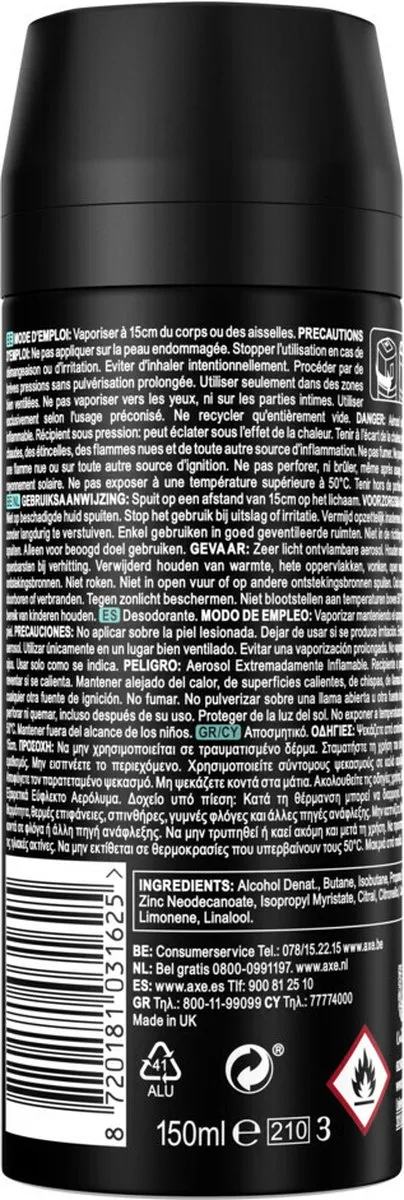 Axe Apollo Deodorant Spray 150ml