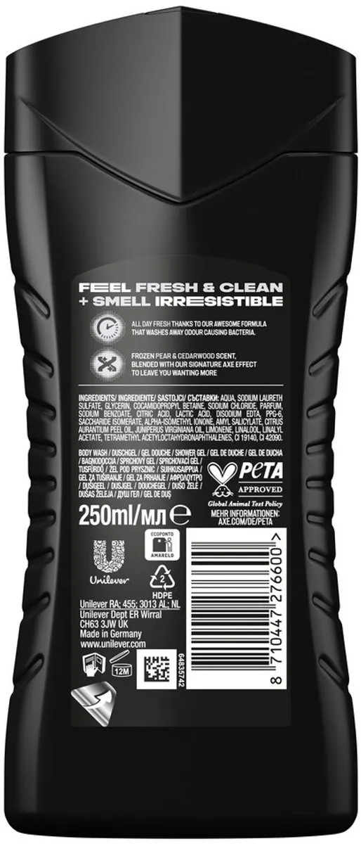 Axe 3-in-1 Douchegel Black 250ml