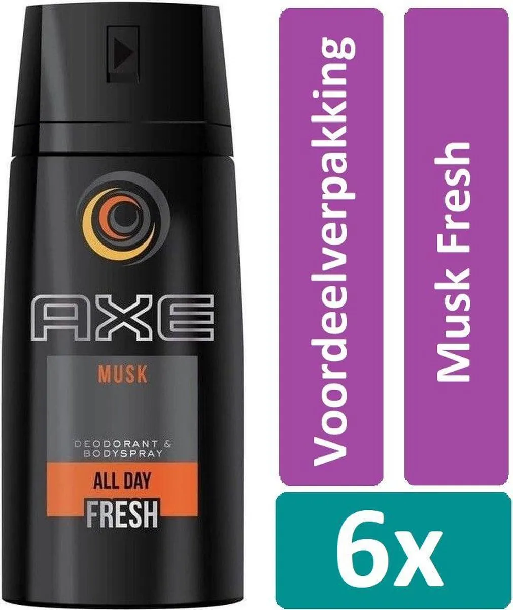 Axe Musk Fresh Deo Spray 150ml - 6 Stuks