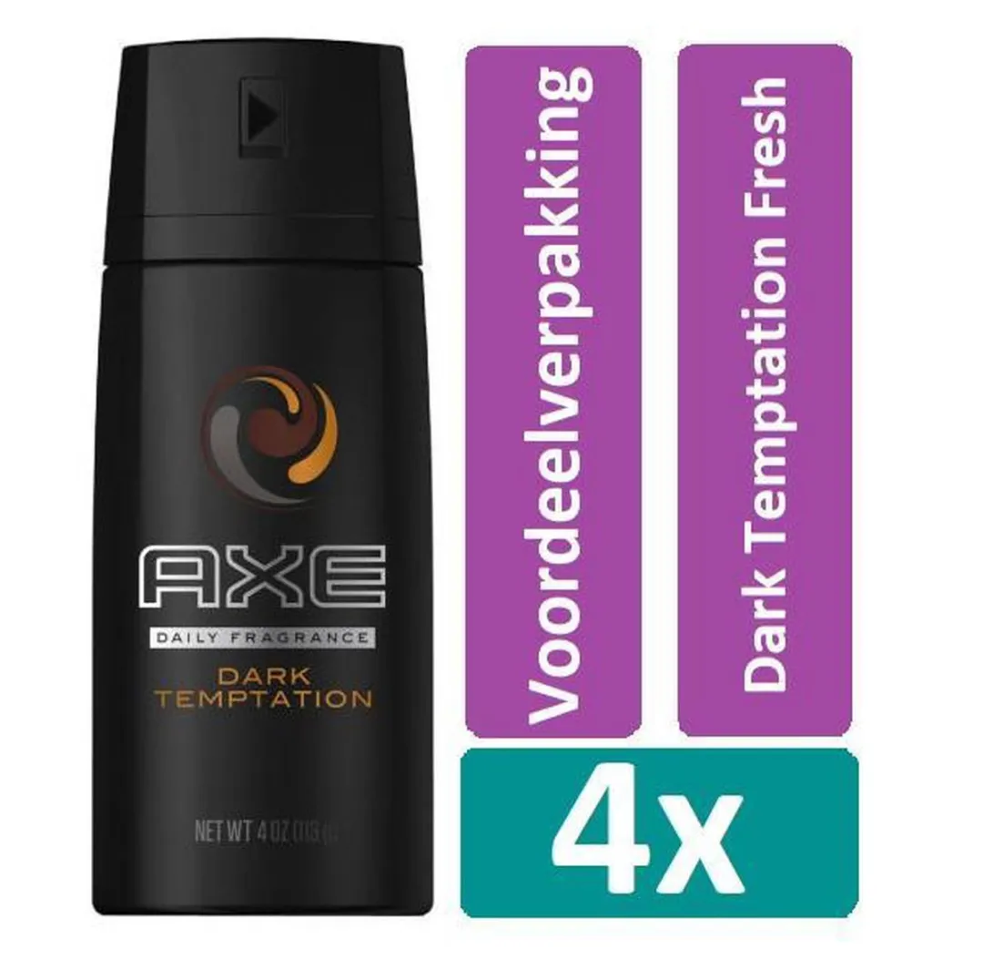 Axe Dark Temptation Deo Spray 600ml - 4 Stuks