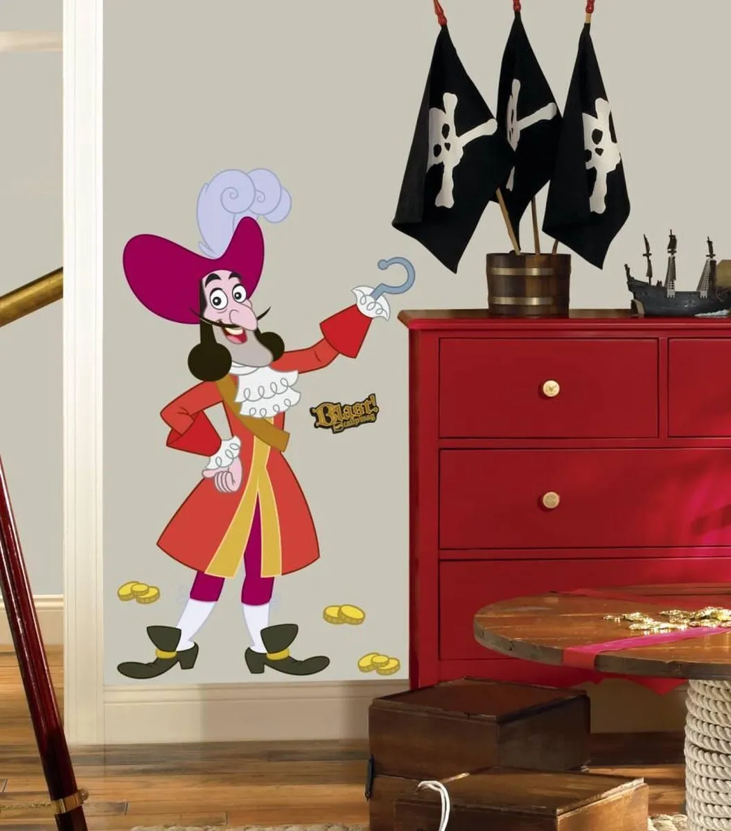 Disney Jake and the Neverland Pirates Kapitein Haak Muurstickers