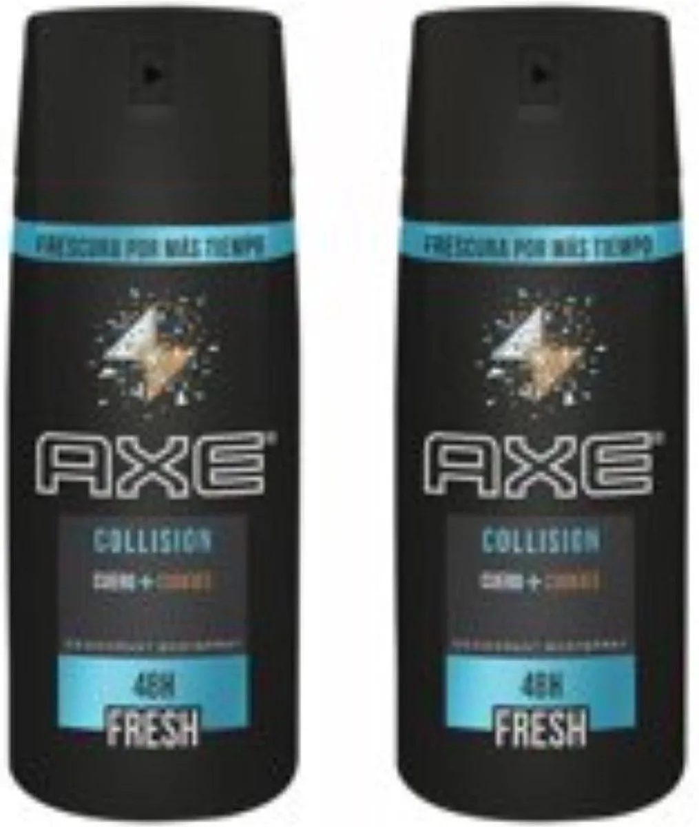 Axe Deo Spray Collision Leather & Cookies - 2x150ml