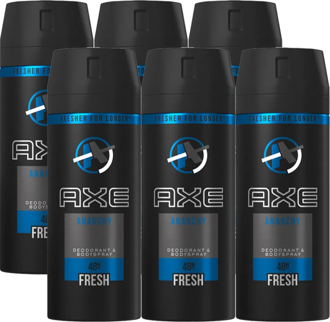 Axe Deodorant Spray Anarchy 150ml - 6 Stuks