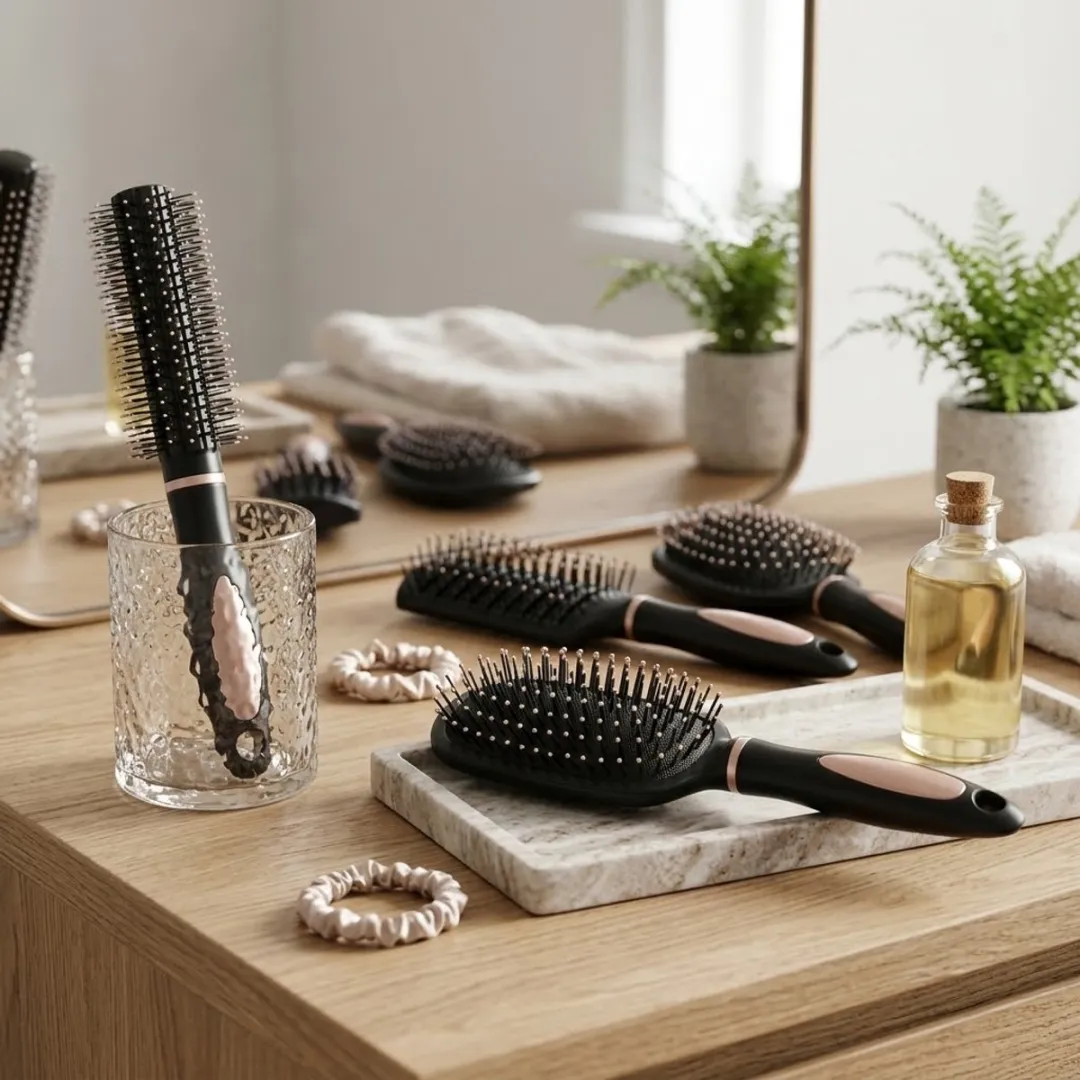 NUVEX Zwart Haarborstel Set 4-delig - Air Cushion