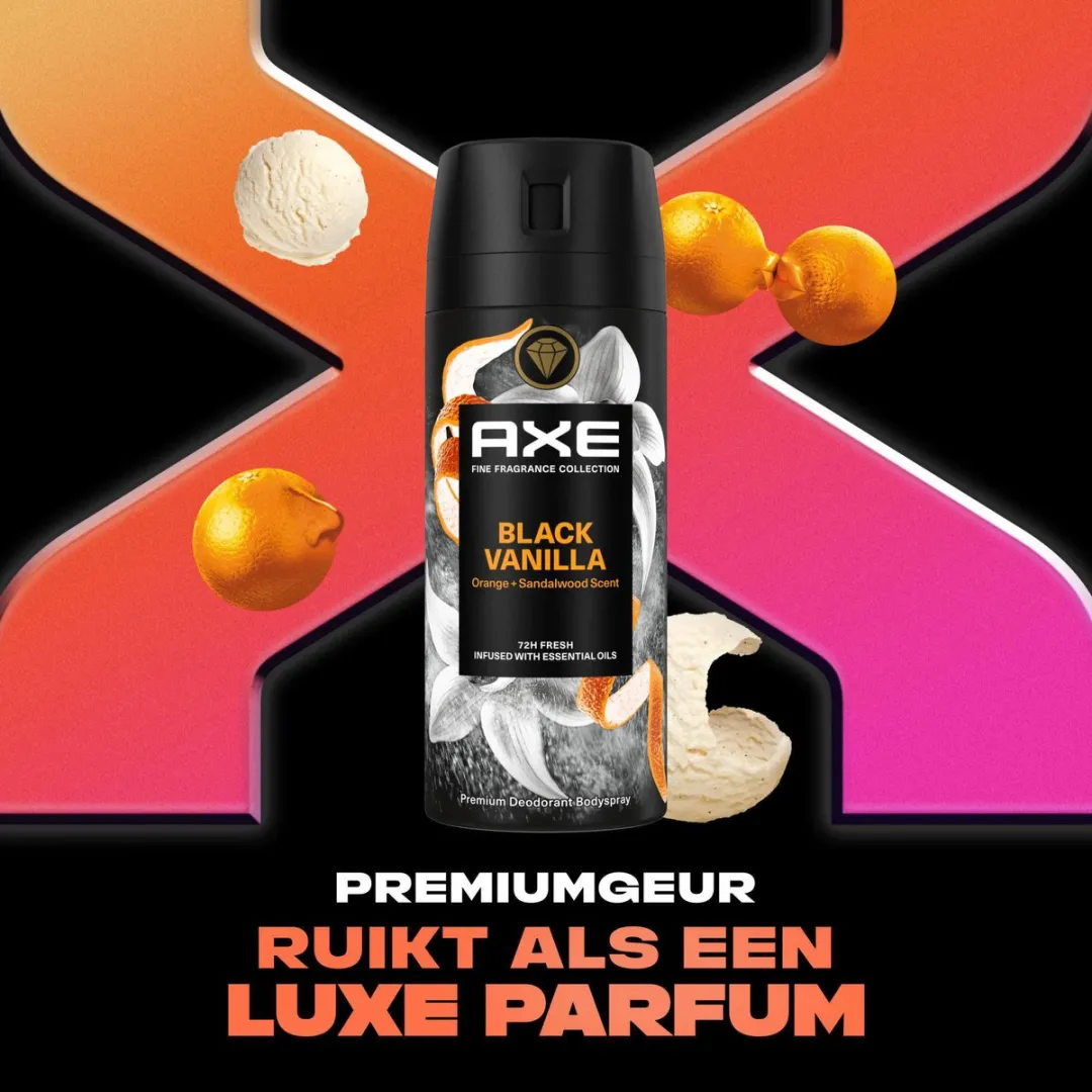 Axe Black Vanilla Deospray - 8x150ml