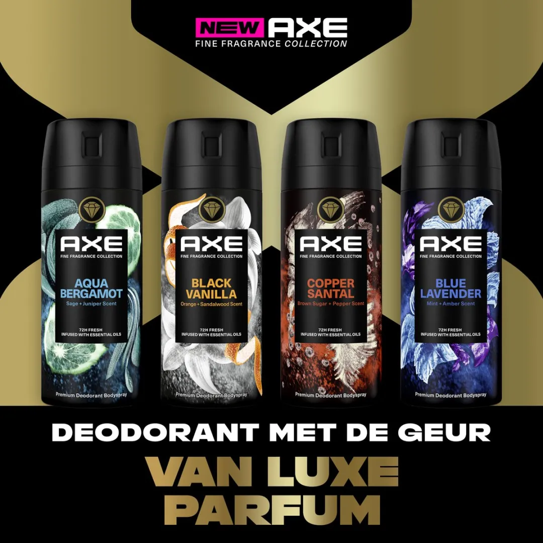 Axe Deodorant Bodyspray Mix Fine Fragrance Collection - 4x150ml