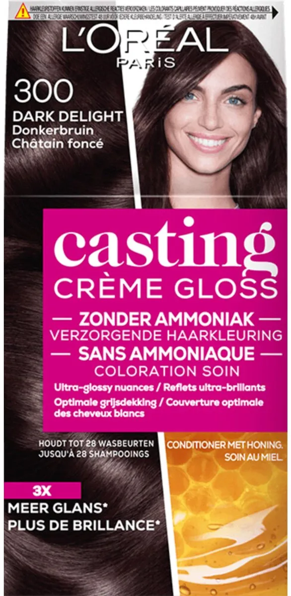 L'Oréal Paris Casting Crème Gloss 300 Donkerbruin - 2x2g