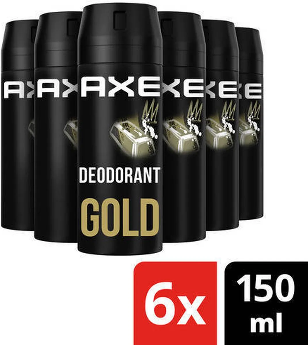 Axe Gold Temptation Deodorant - 6x150ml