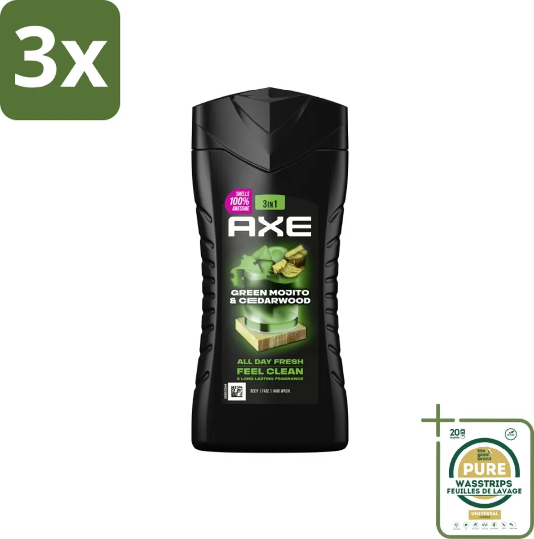 Axe 3-in-1 Douchegel Green Mojito & Cedarwood 750ml