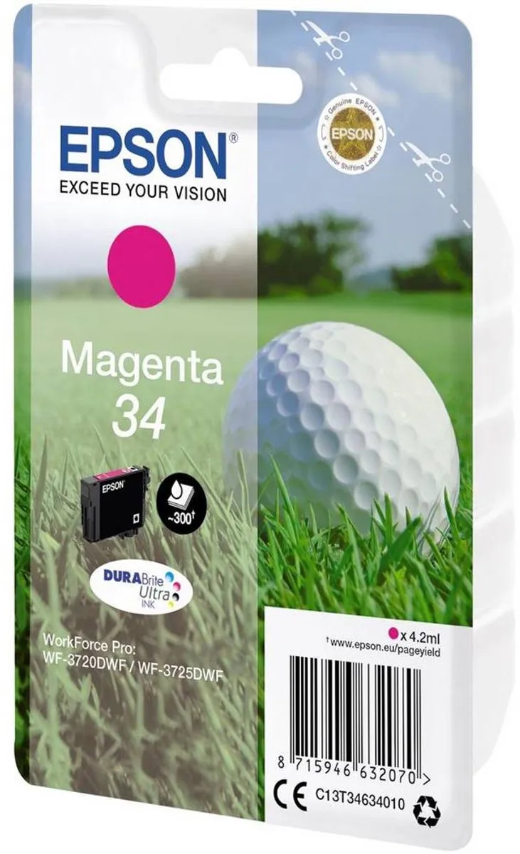 Epson C13T34634010 Inktcartridge Magenta - 300 pagina's