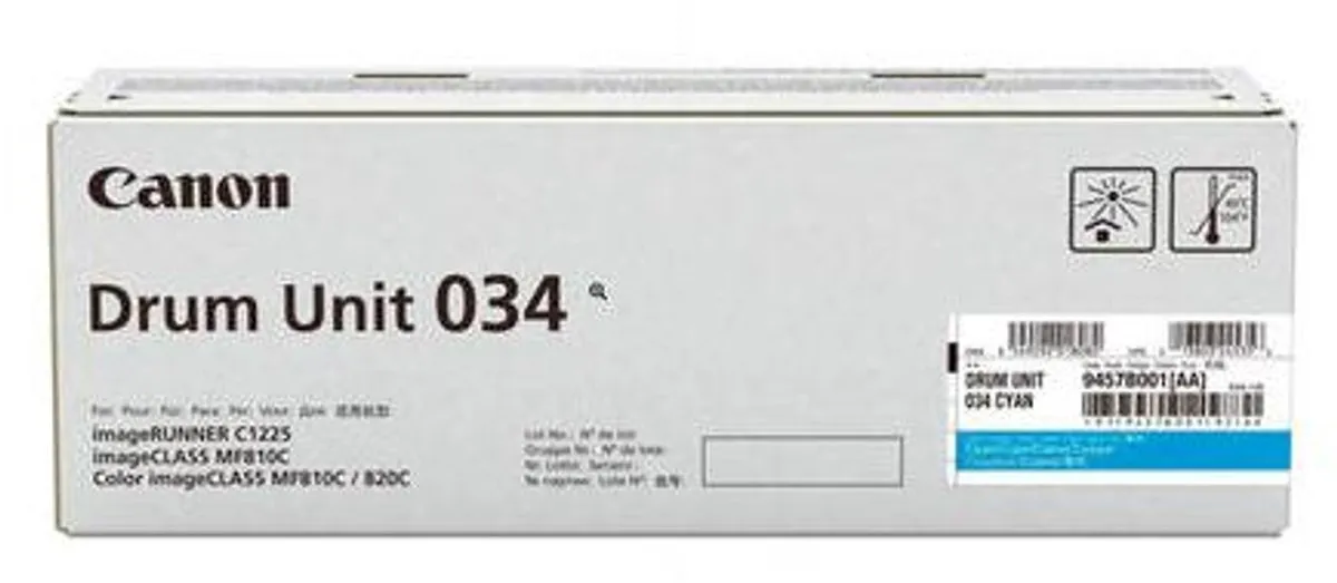 Canon 034 Drum Unit Origineel - 34.000 pagina's - Cyan/Zwart