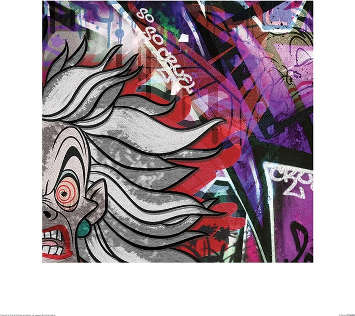 Disney Cruella Graffiti Poster 40x40cm