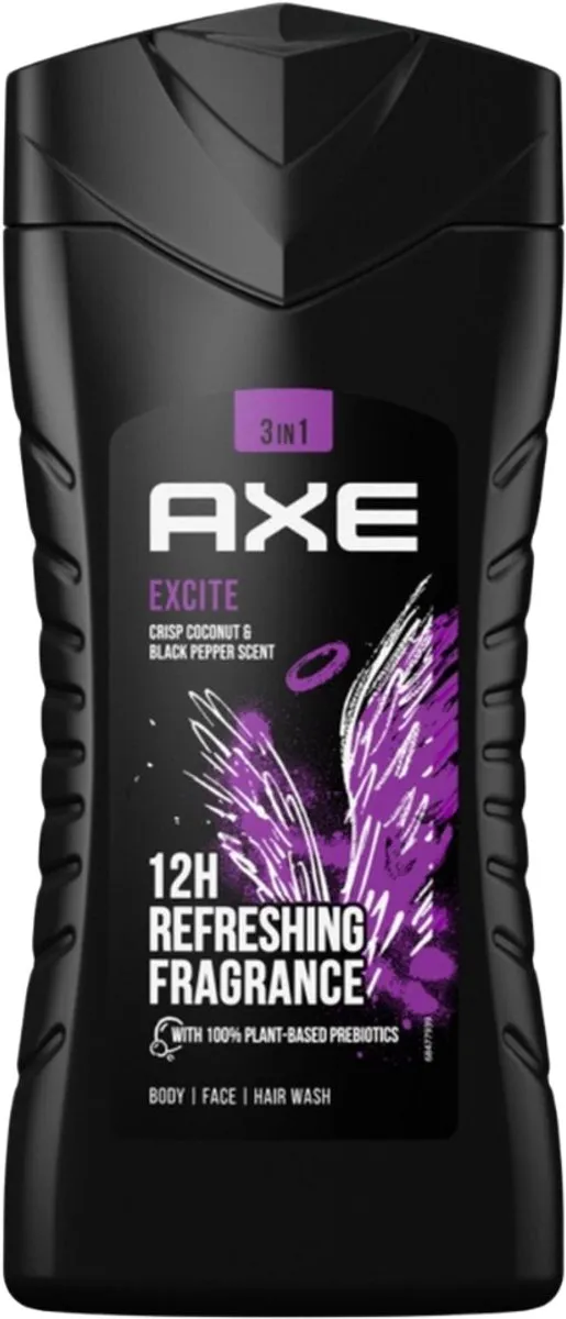 Axe Excite Douchegel 3-in-1 - 250ml - 4 Stuks