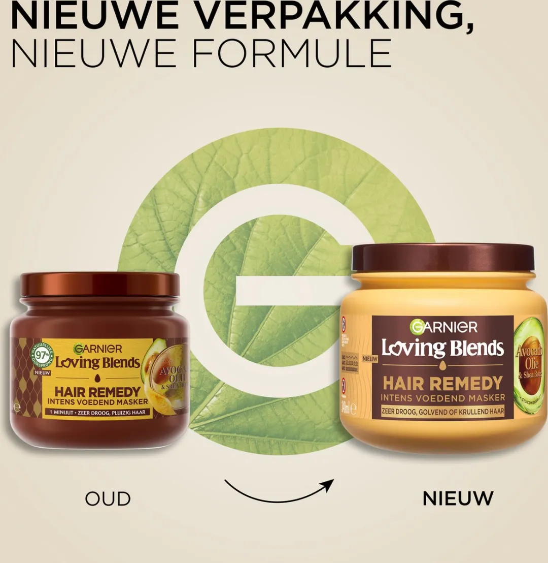 Garnier Loving Blends Avocado & Shea Haarmasker 6x340ml - Zeer Droog/Krullend Haar - afbeelding 6 van 6
