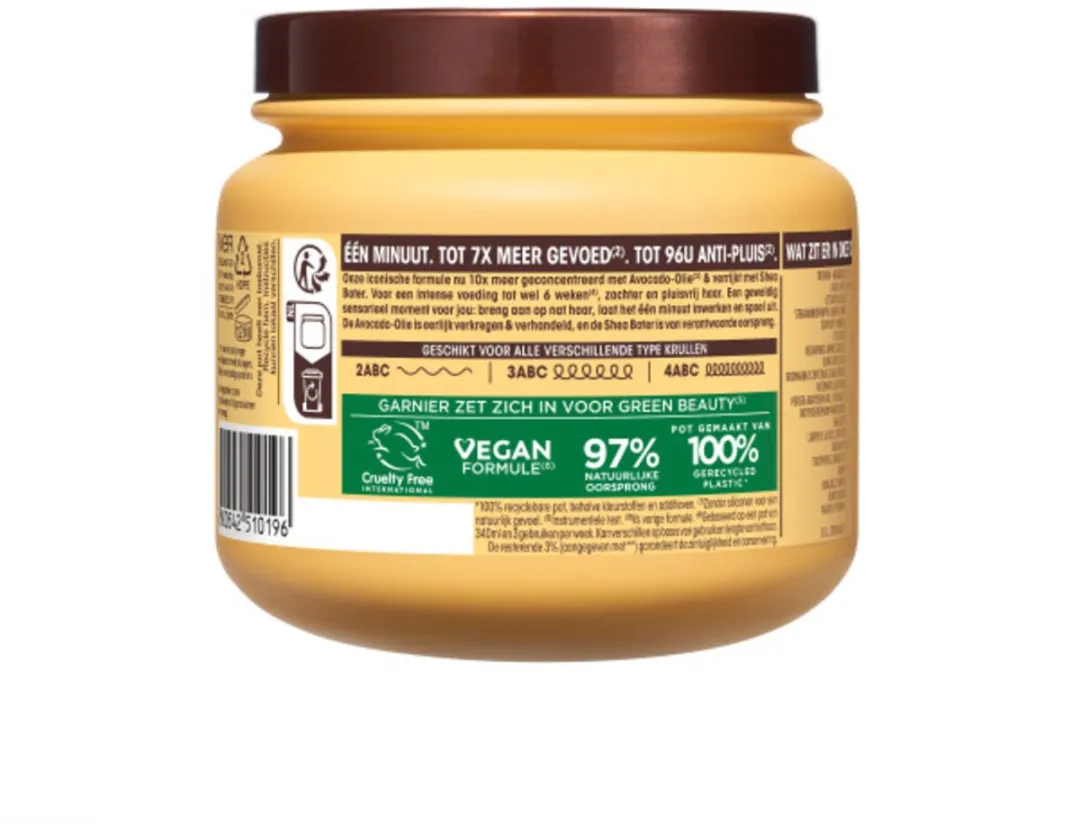 Garnier Loving Blends Avocado & Shea Haarmasker 6x340ml - Zeer Droog/Krullend Haar