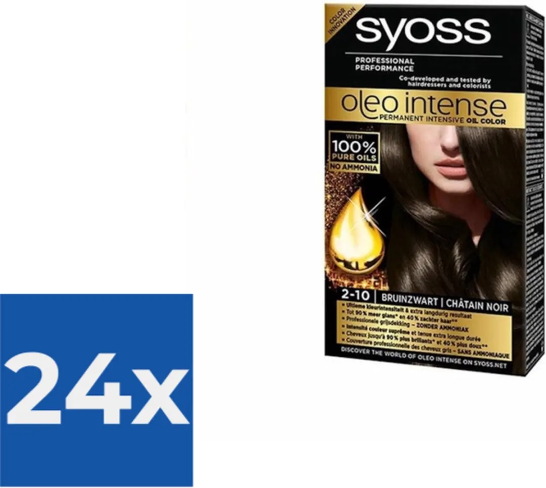 SYOSS Oleo Intense Haarverf 2-10 Bruinzwart - 24 Stuks - afbeelding 4 van 6