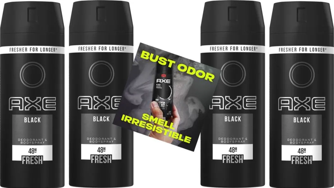 Axe Black Deodorant Bodyspray - 4x150ml