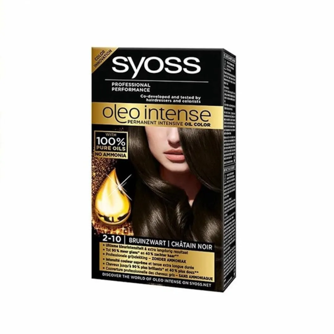 SYOSS Oleo Intense Haarverf 2-10 Bruinzwart - 12 Stuks