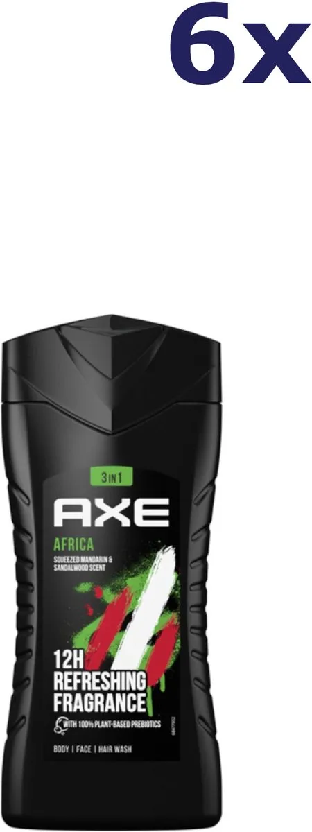 Axe Africa Douchegel 250ml - 6 Stuks