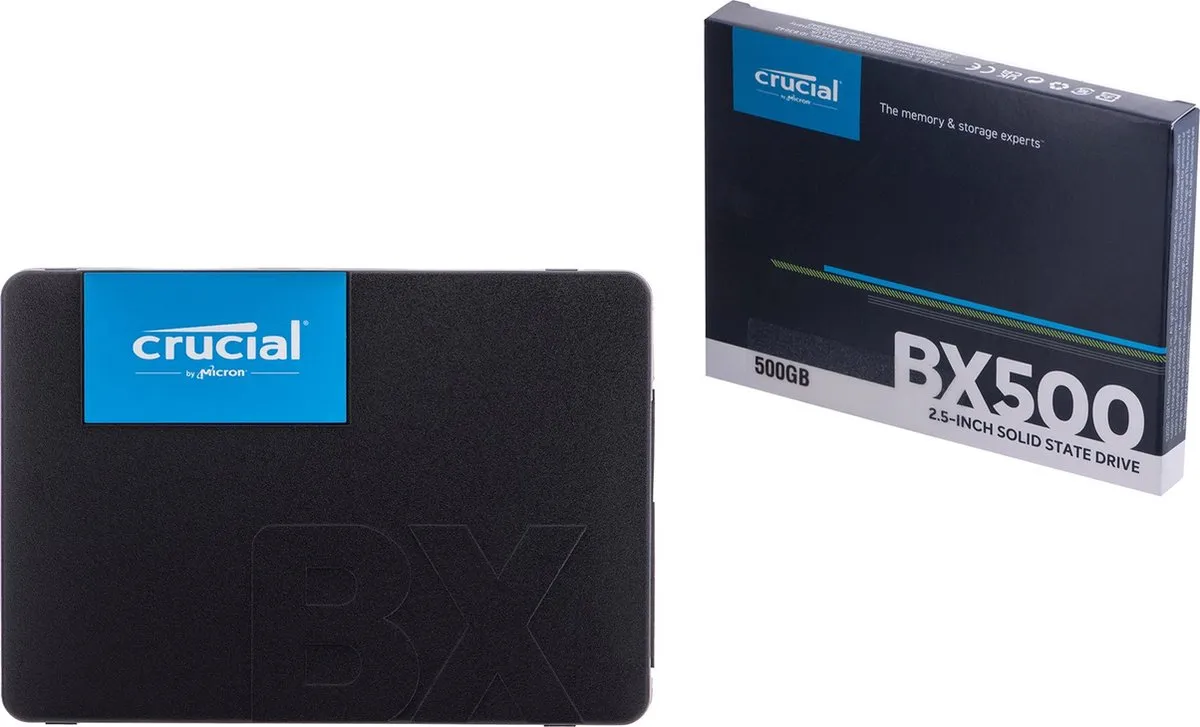 Crucial BX500 CT500BX500SSD1 SSD 500GB - Zwart
