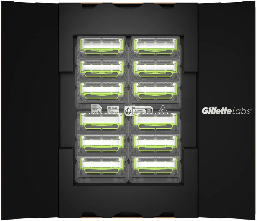 GilletteLabs Body Intimate Scheermesjes 12 Stuks - Zwart
