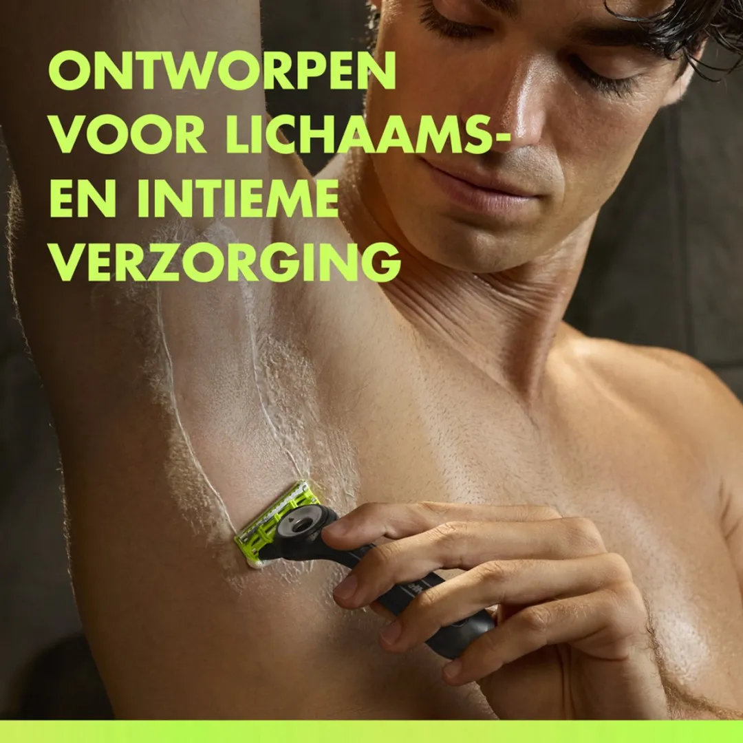 GilletteLabs Body Intimate Scheermesjes 12 Stuks - Zwart