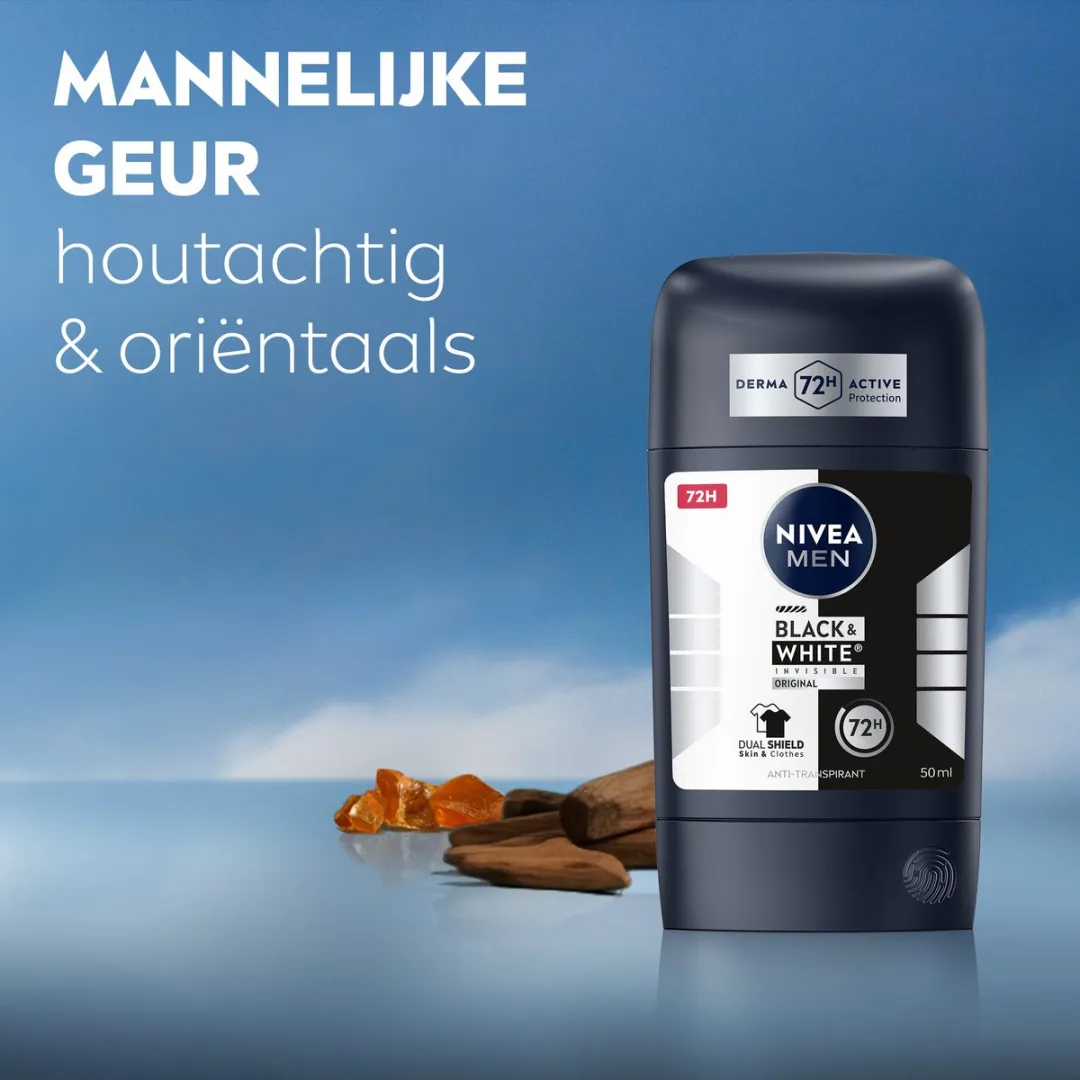 NIVEA MEN Black & White Invisible Anti-transpirant Stick - 250ml