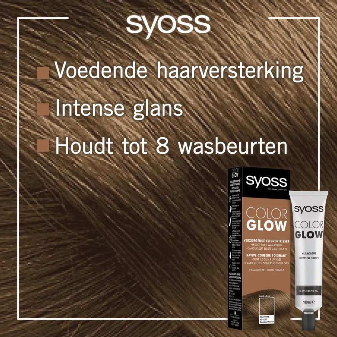 SYOSS Color Glow Kleuropfrisser Roasted Pecan - 3x100ml - afbeelding 5 van 6