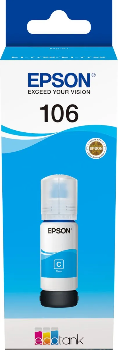 Epson 106 C13T00R240 Inktcartridge - Cyaan