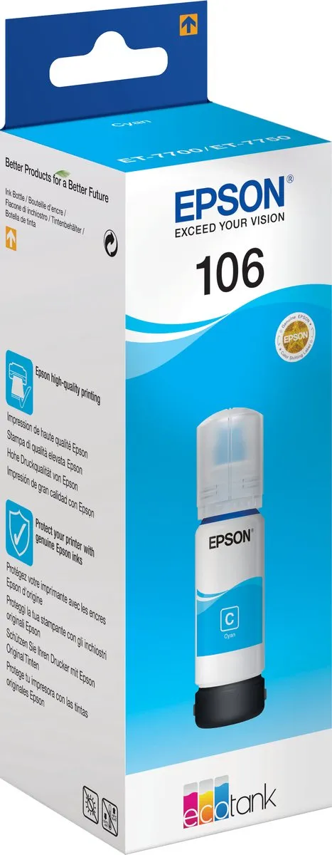 Epson 106 C13T00R240 Inktcartridge - Cyaan