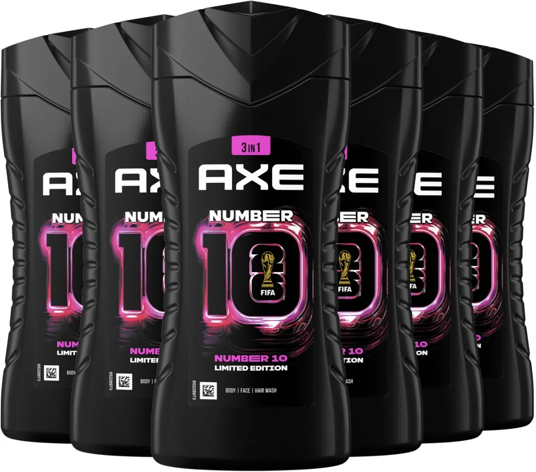 Axe 3-in-1 Douchegel Number 10 FIFA Limited Edition - 6x250ml