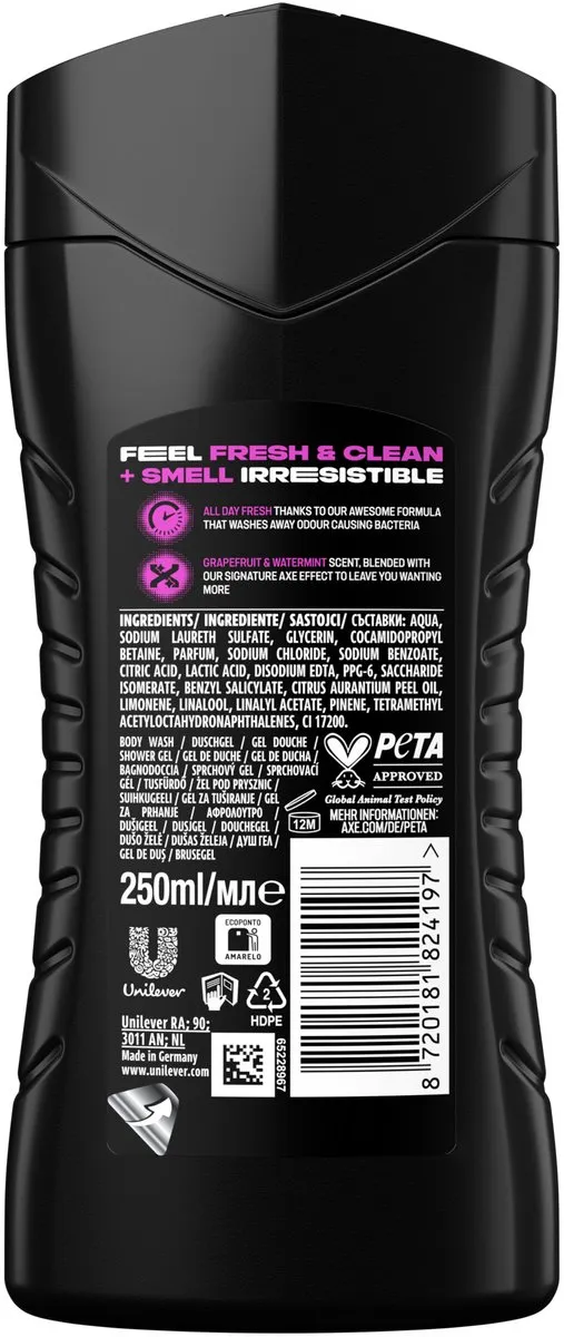 Axe 3-in-1 Douchegel Number 10 FIFA Limited Edition - 6x250ml