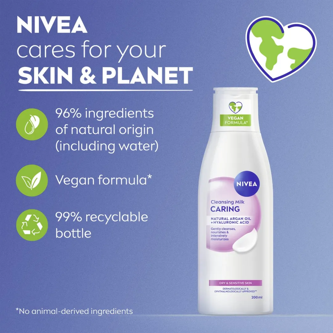NIVEA Verzorgende Reinigingsmelk 200ml - Droge/Gevoelige Huid