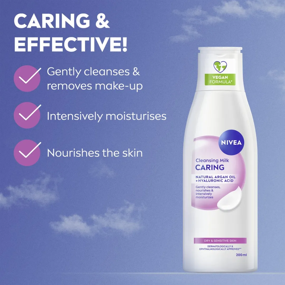 NIVEA Verzorgende Reinigingsmelk 200ml - Droge/Gevoelige Huid