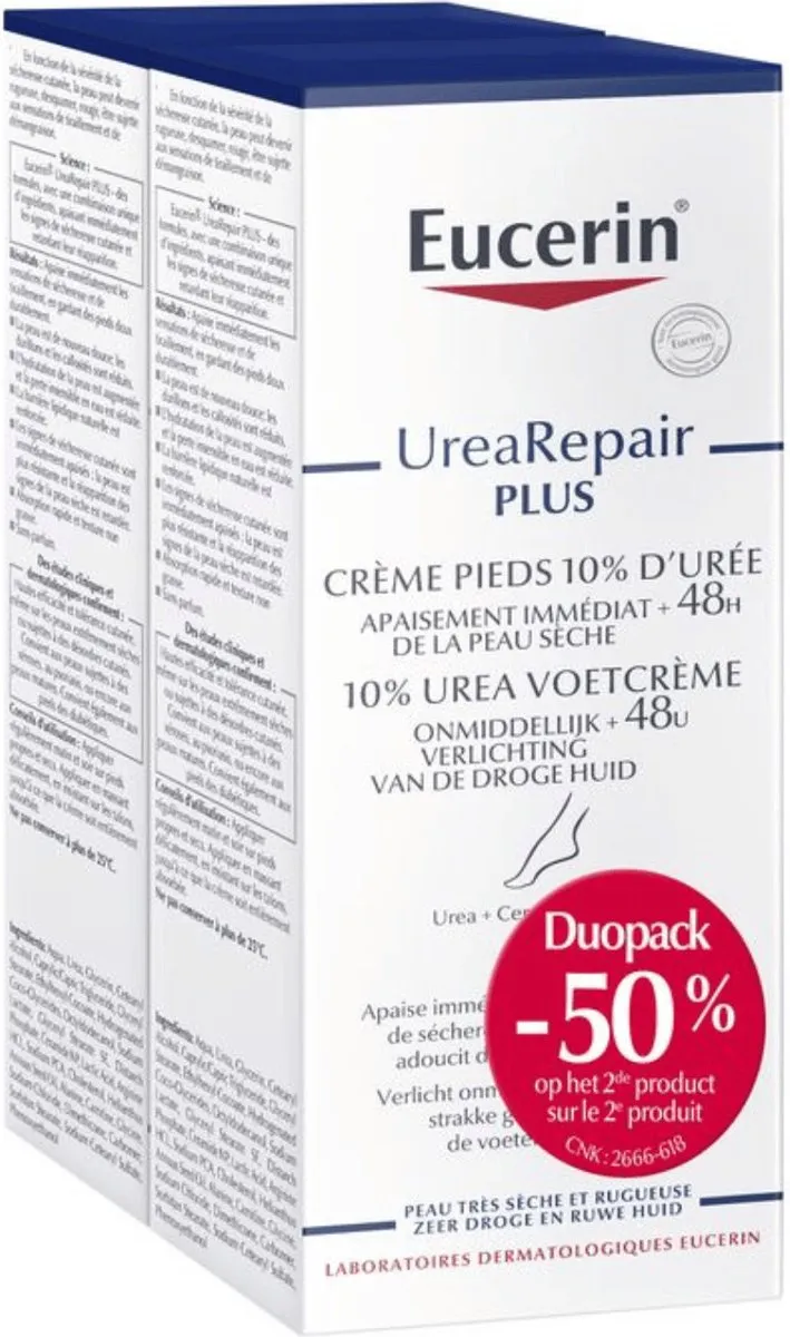 Eucerin UreaRepair PLUS Voetcrème 10% Urea - 2x100ml