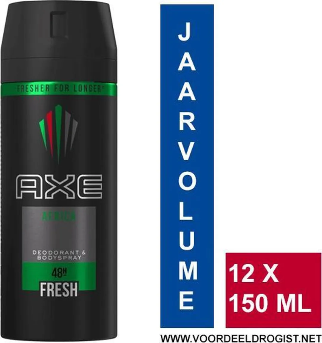 Axe Africa Deodorant Spray 150ml - 12 Stuks