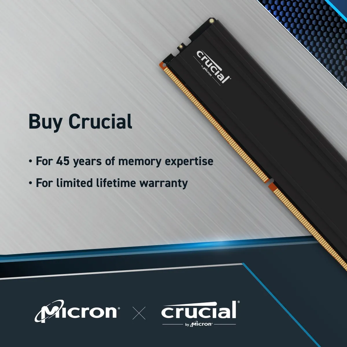 Crucial Pro CP2K16G56C46U5 - RAM-geheugen - 32GB - DDR5 - 2x 16GB - DIMM - 5600MHz - AMD EXPO - Intel XMP