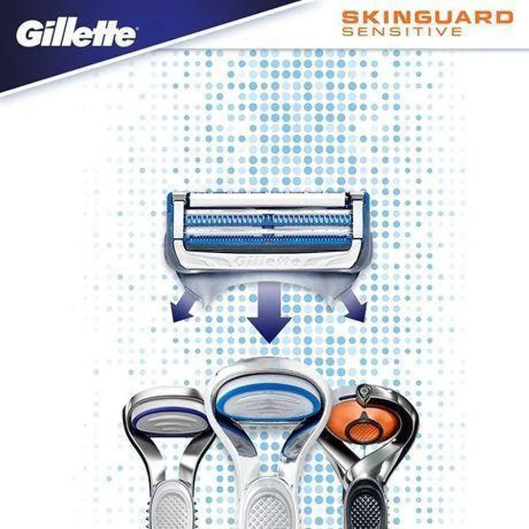 Gillette Fusion Skinguard Sensitive Navulmesjes - 5 Stuks