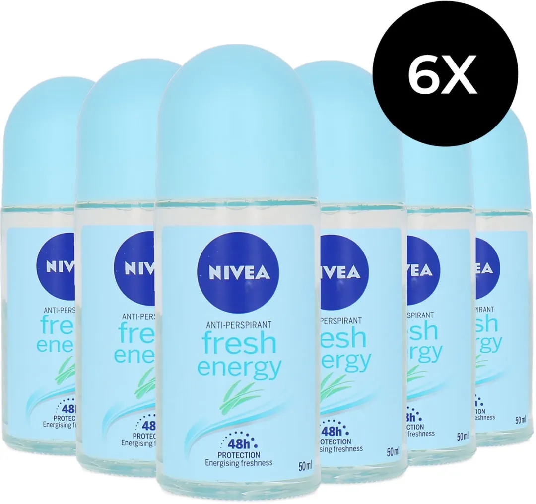 NIVEA Fresh Energy Deo Roller 6x50ml