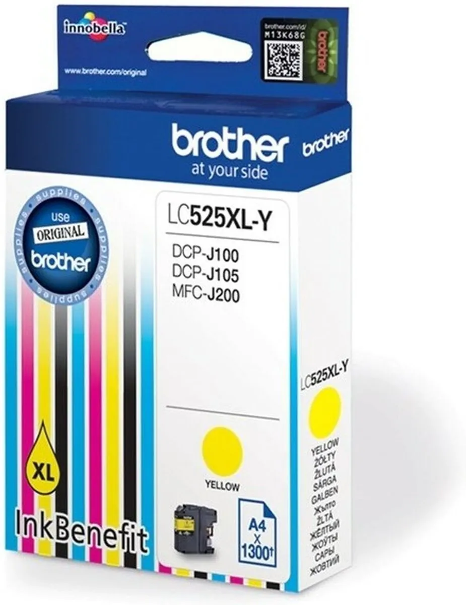 Brother LC525XLY Inktcartridge Geel - 1300 pagina's