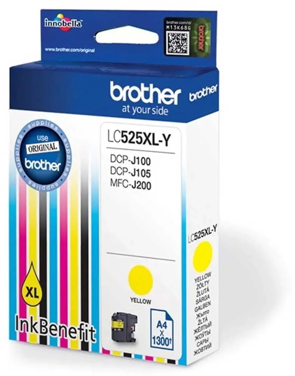 Brother LC525XLY Inktcartridge Geel - 1300 pagina's