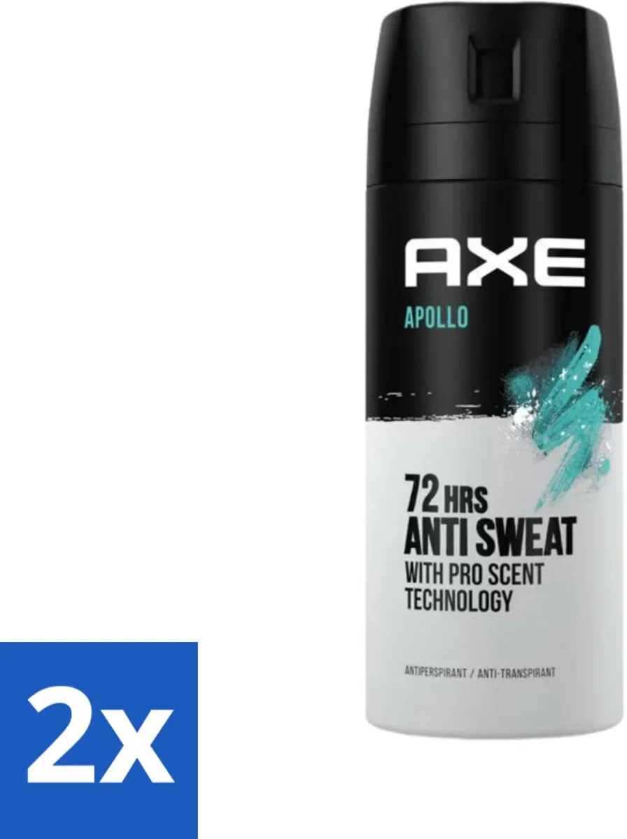 Axe Apollo Anti-Transpirant Spray 300ml - 2 Stuks