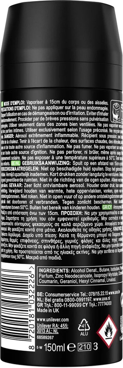 Axe Deodorant Bodyspray Africa Mandarin & Sandalwood 150ml
