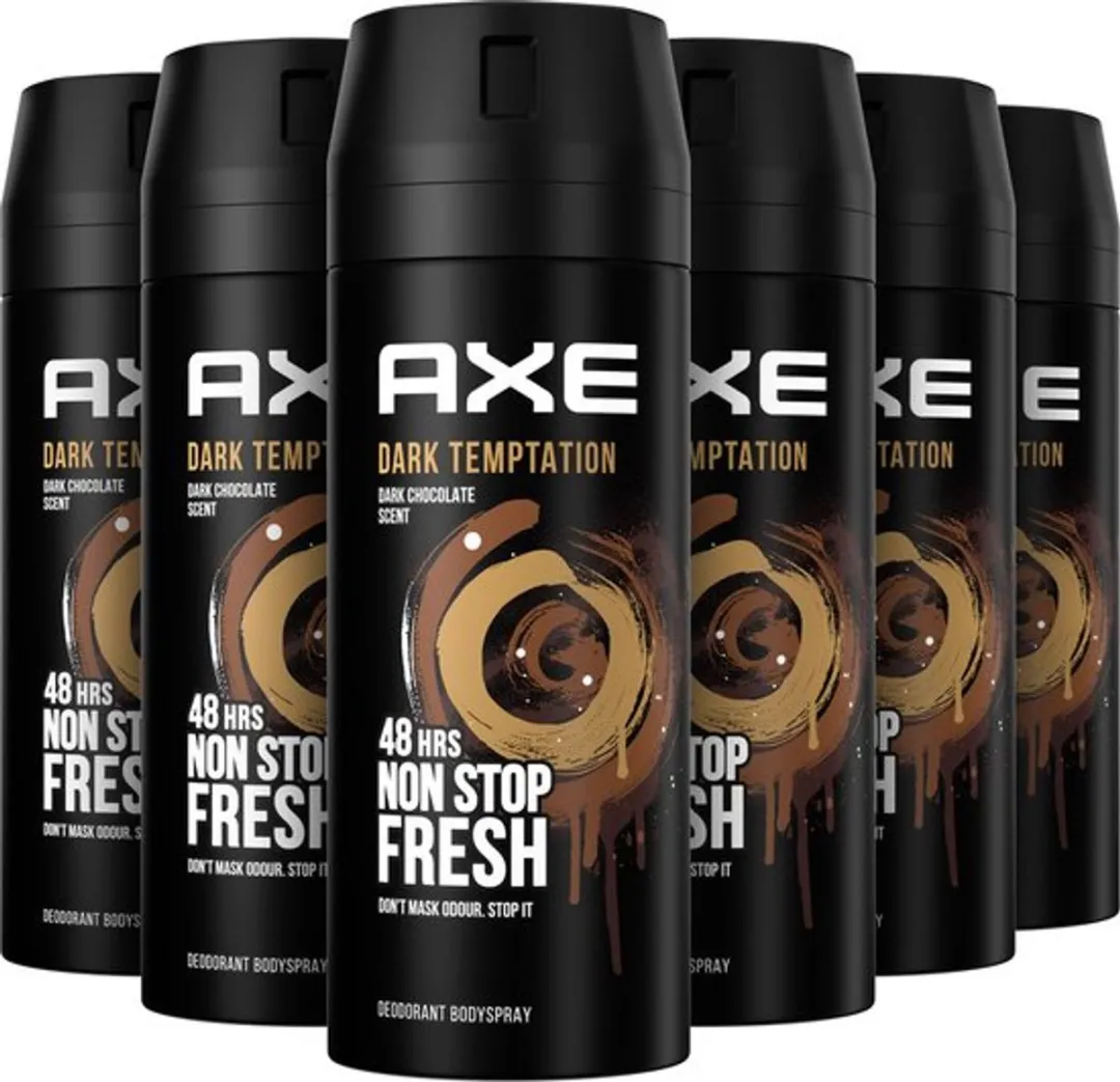 Axe Dark Temptation Deodorant Spray 150ml - 6 Stuks