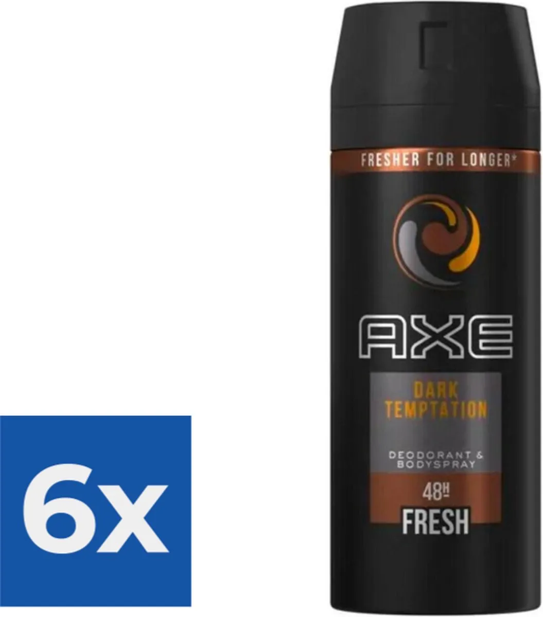 Axe Dark Temptation Deodorant Spray 150ml - 6 Stuks