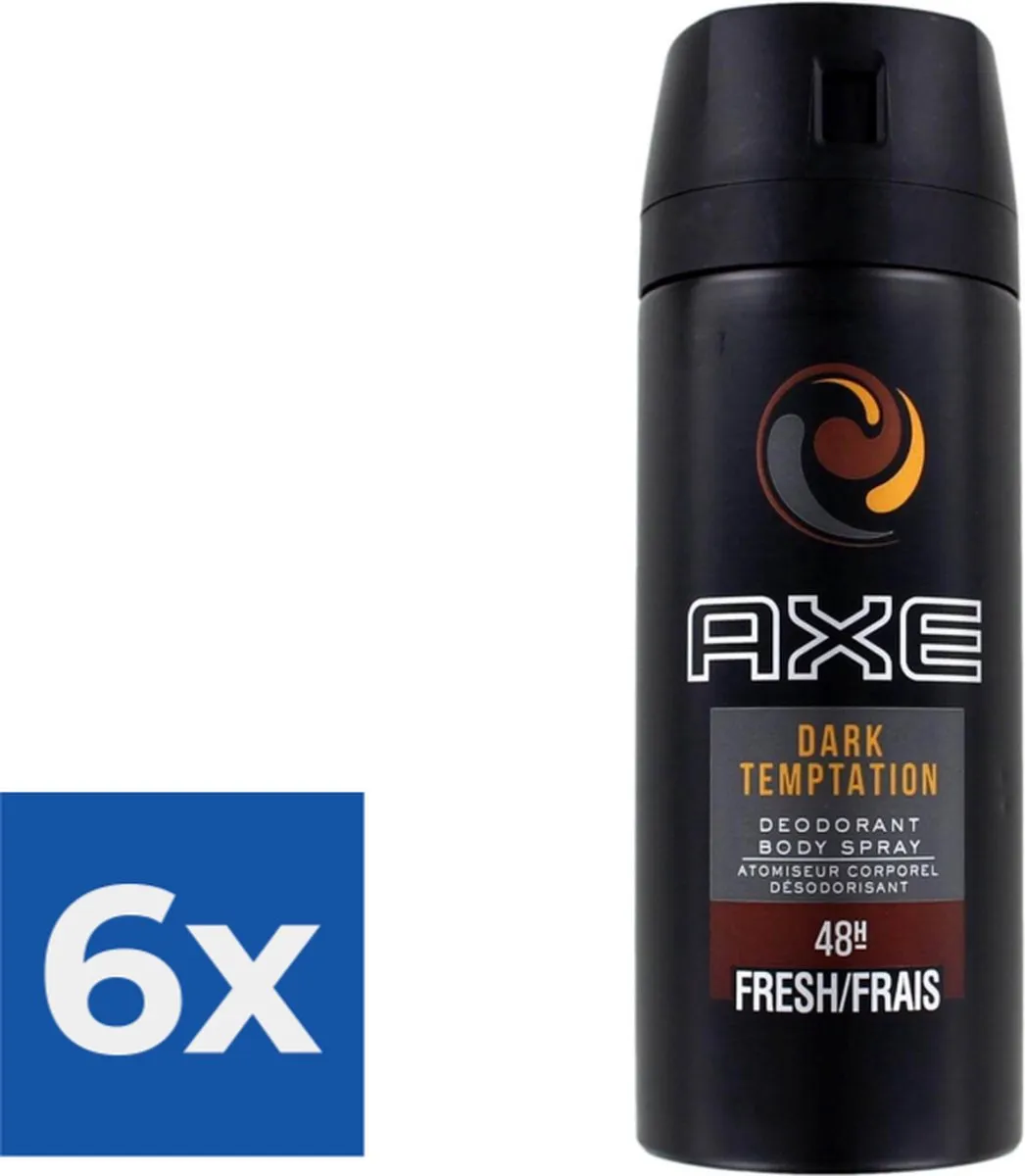 Axe Dark Temptation Deodorant Spray 150ml - 6 Stuks